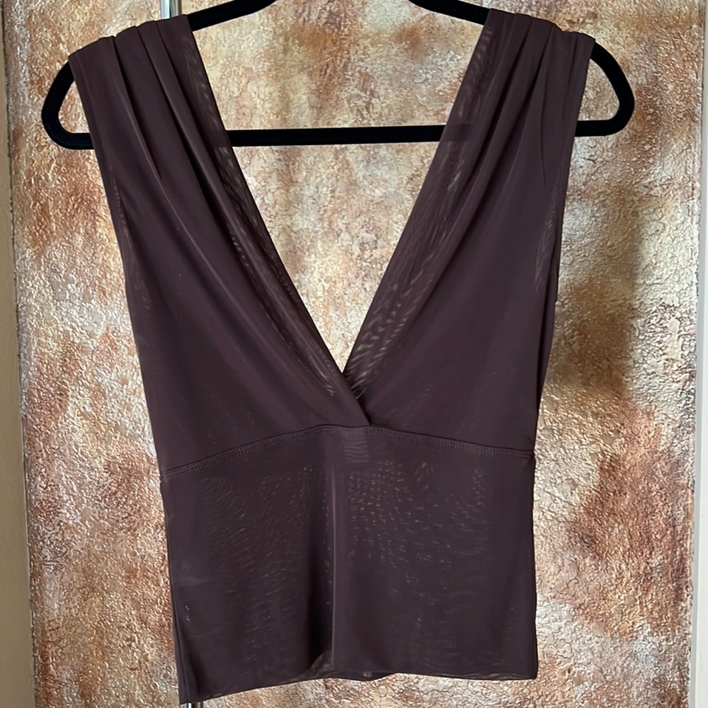 Moda brown dressy, camisole /tank size small, very good used condition
